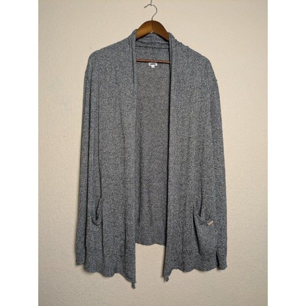 Kismet Heather Gray Open Front Drape Cardigan Lightweight Casual Size XL
